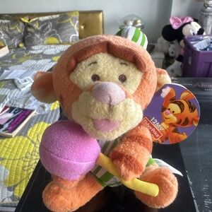 Fisher Price Disney Tigger Candy Sucker Plush Soft Toy Stuffed Animal 5"